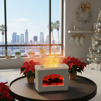 Simulated Fireplace Air Humidifier Flame Effect Aroma Oil Diffuser